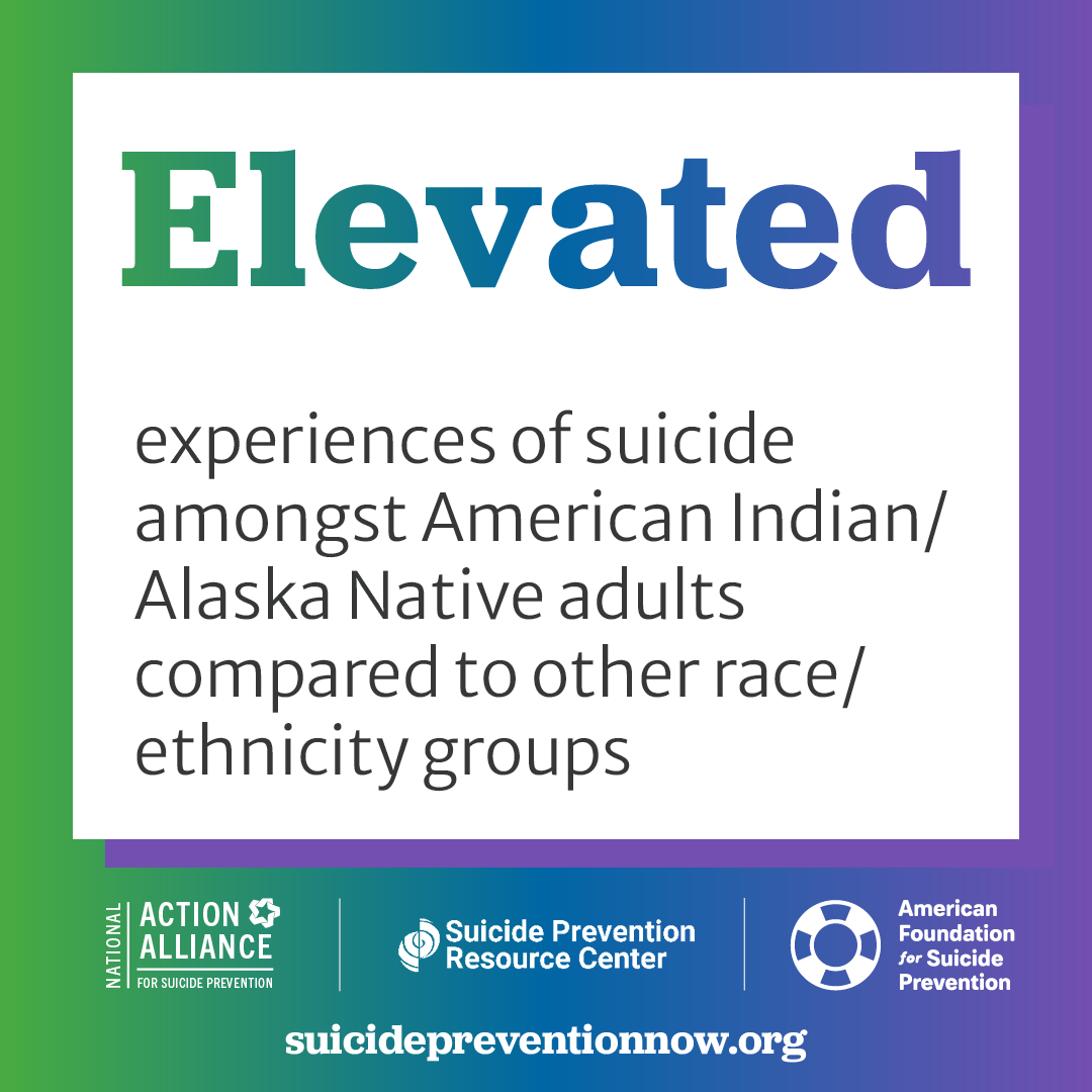 Elevated experiences of with suicide amongst American Indian/Alaska Native adults compared to other race/ethnicity groups