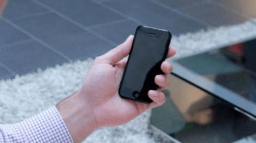 Smartphone held in hand